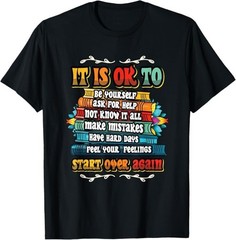 Mental Health Make Mistakes Be Yourself Inspirational T-Shirt – H057