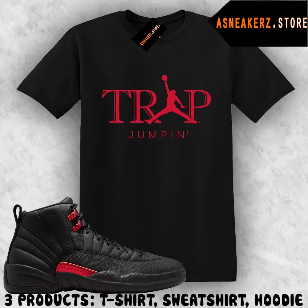 Tee Shirt Matching AJ 12 Bloodline 2026 To Match Sneaker Jumpman Trap T-Shirt