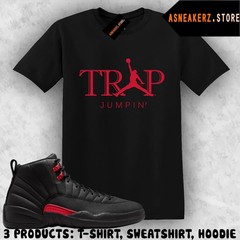 Tee Shirt Matching AJ 12 Bloodline 2026 To Match Sneaker Jumpman Trap T-Shirt