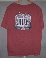 Vintage 2014 Crew Neck Golf Tee Shirt THE MISQUAMICUT CLUB 4th OF JULY Red Sz L