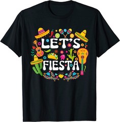 NEW LIMITED Let’s Fiesta – Cinco De Mayo Mexican Guitar T-Shirt – MADE IN USA