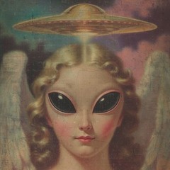 ALIEN ANGEL UFO T-shirt, Cherub Sci-fi Religious Shirt, Cryptid God Church Tee