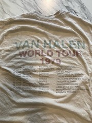 Van Halen 1979 World Tour Graphic T-shirt Size M Beige Short Sleeve Music