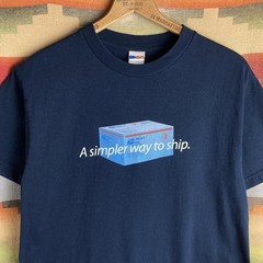 Vintage 00s USPS United States Postal Service Priority Mail Blue T-shirt Medium