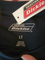 Genuine Dickies Large/Tall Black Shirt | Longer Length Short Sleeve