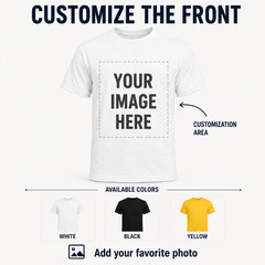 Custom T-Shirt From Your Photo Personalized Image Pet Team Name Number Shirt