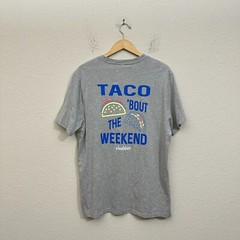 CHUBBIES Taco Tee Mens Sz XL Gray Graphic Print SS Cotton Blend Beach Weekend