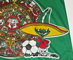 Mexico! Adult Size Large Shirt All Over Graphic Knit Colorful Rare Football NEW!