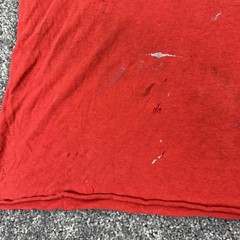 Vintage Stedman Shirt Mens Large Red Blank Distressed Tee USA Casual Workwear