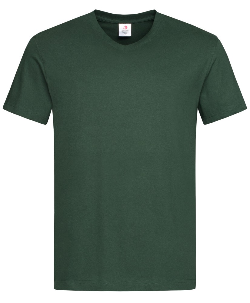 Stedman Plain Cotton Mens Vee V-Neck Tees Tee T-Shirt Tshirt S-3XL