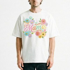 Pastel Mama Flower Retro Vintage Mothers Day T-Shirt Colorful Spring Tee