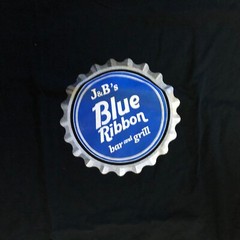 J&B’s Blue Ribbon Tee Shirt Bar + Grill Milwaukee Advertising XL Black Gildan