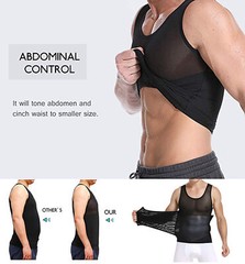 Men’s Slimming Body Shaper Vest T-Shirt Compression Tank Tummy Control Shapewear