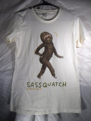 Funny Sass Quatch Sasquatch Cartoon Cream Colored Medium T-shirt