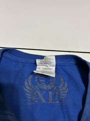 Untamed Lion Shirt XL Blue Y2K Grunge AOP Skater Streetwear Cyberpunk MMA Tapout