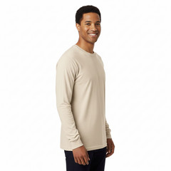 Gildan Men’s NEW Heavy Cotton Long Sleeve Crew Neck T-Shirt Solid Comfort 5400