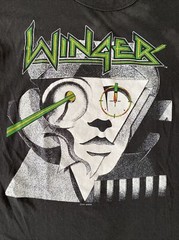 Vintage 1988 Winger Too Tuff To Tame Tour 1989 Cotton T Shirt Black Large 1980s