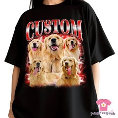 Personalized Pet Comfort Tee Custom Dog Cat Photo Shirt Gift