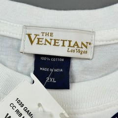 Vintage The Venetian Las Vegas Shirt Mens 2XL White Resort Casino Logo Deadstock