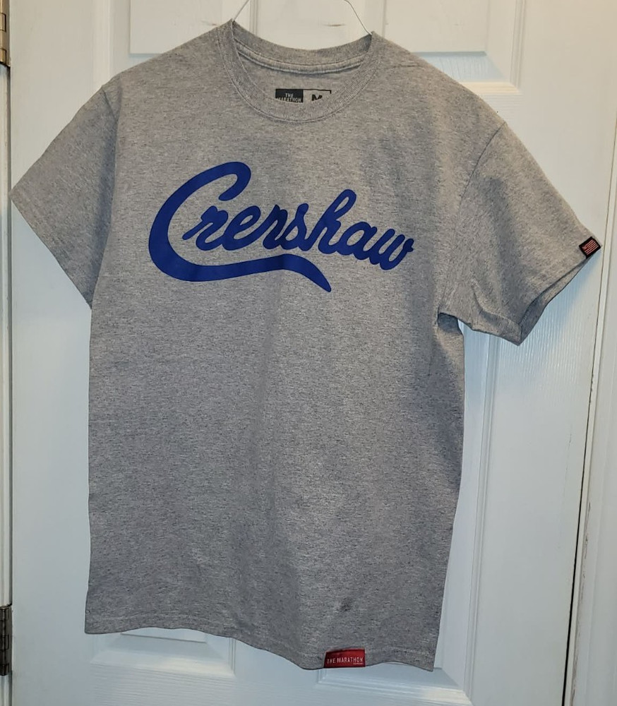 The Marathon Clothing Co. Crenshaw T Shirt Gray & Blue – Men’s Medium