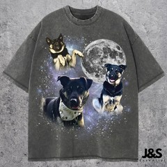 Custom Pet Portrait Comfort Tee Personalized Pet Memorial Dog Cat Lover Gift