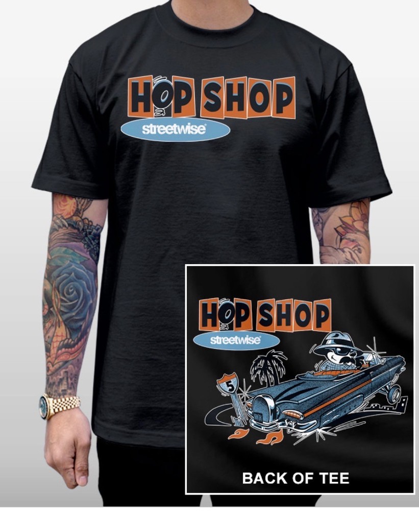 Streetwise Hop Shop Graphic T-Shirt Black M-L-XL-2XL-3XL-4XL-5XL