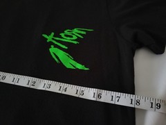 VTG KORN ALBUM ART SIZE L LARGE BLACK NEON GREEN SHIRT NUMETAL T-SHIRT