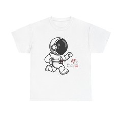 Pulse Fitne55 graphic heavy Cotton Tee – astronaut running