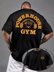 Powerhouse Gym Muscle Fitness Men’s Workout Graphic T-Shirt S-5XL