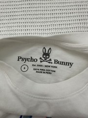 Men Psycho Bunny Meyer Long Sleeve Graphic Tee White (B6T310W1PC 100) Size 6