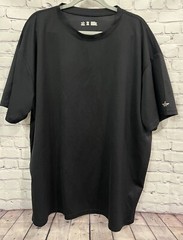 Alleson Athletic Men’s Black Stretch Polyester Crew Neck Short Sleeve T-Shirt 3X