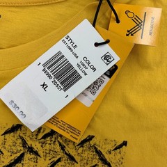 Caterpillar Mens Diamond Plate CAT Logo Graphic Short Sleeve T-Shirt Yellow XL
