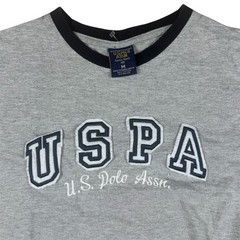 Vintage Y2K USPA Polo Assn Stitch Logo Embroidered Grey Men’s Size M Casual