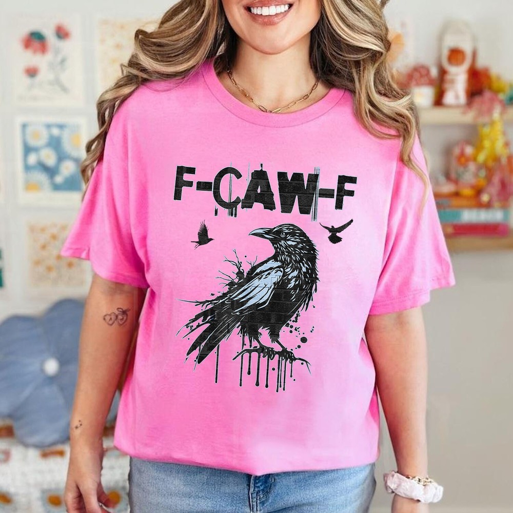 Black Crow, F-Caw-F Funny Black Bird T-Shirt For Men Women