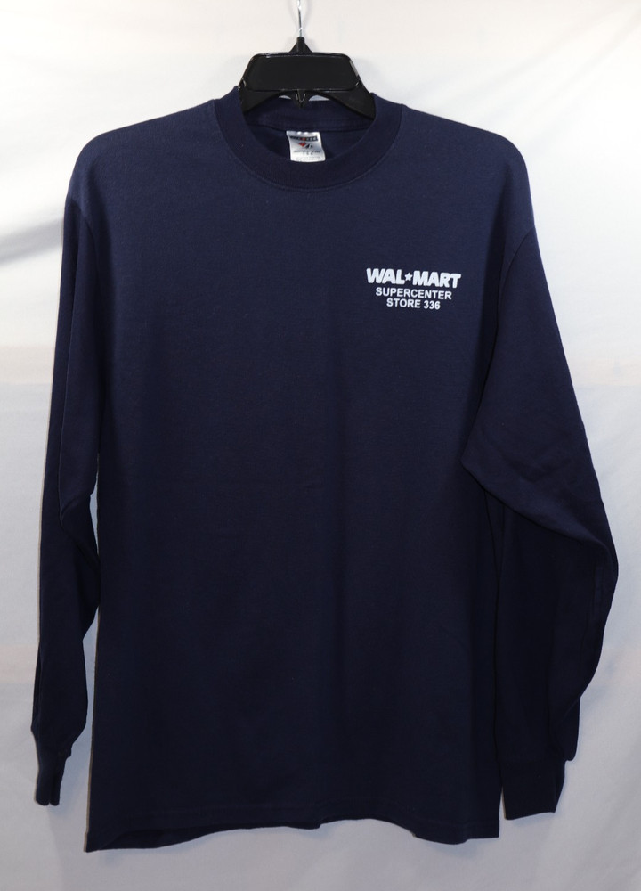 Vintage Wal-Mart Supercenter Store 336 Shirt L Long Sleeve Jerzees Workwear