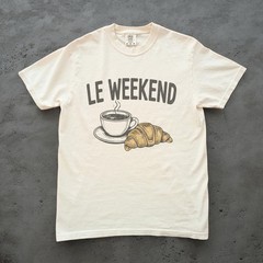 Le Weekend French Coffee Croissant Comfort Tee Casual Gift Top