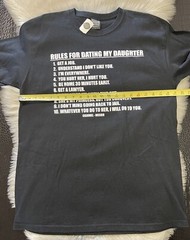 NWT Caribbean Reef Rules For Dating My Daughter Cozumel Mexico Tshirt Large