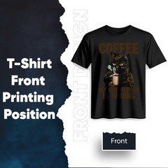 Coffee Because Murder Is Wrong Cat Tatto Gift Mens T-Shirts Tee Top