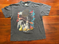 1989/90 Stevie Ray Vaughan Double Trouble Band SHIRT LARGE BROKUM 21×25″ IN STEP