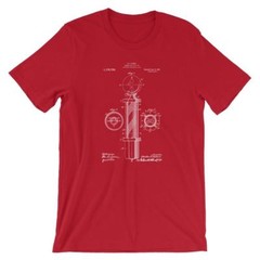 Barber Pole Patent T-Shirt. 100% Soft Cotton Premium Tee on Black, White or Gray
