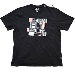 Born Fly Men’s Big & Tall T-Shirt Black Salmon Gray Design Graphic 4XL & 5XL