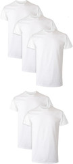 Mens TShirt Pack White Moisture Wicking Crewneck Undershirt 5 Pk