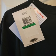 Oakley O-Ellipse Tee T Shirt Large Jet Black Graphic Hydrolix Moisture Wicking