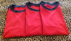 3 Packs Men’s 3/4 Sleeve Crew Neck Raglan Jersey Baseball Tee Shirts Size Small