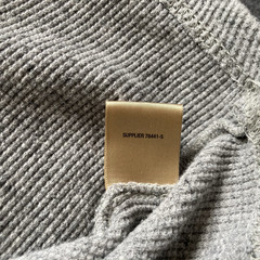 The Foundry Supply Co Men’s Henley 4XL Gray Waffle Knit 100% Cotton Long Sleeve