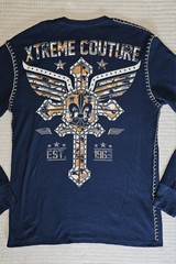 Xtreme Couture AFFLICTION Men’s Thermal SOLDIER OF FAITH Biker Wings XL