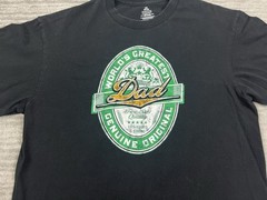 Worlds Greatest Dad Shirt Mens Large Black Short Sleeve Beer Logo