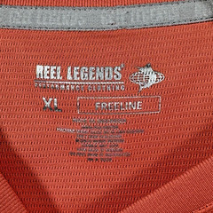 Reel Legends Shirt Mens XL Orange Long Sleeve Fish Freeline Performance Outdoors