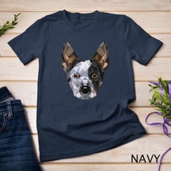 Geometric Blue Heeler Australian Cattle Dog Zip Tee Unisex T-shirt