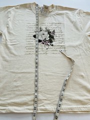Vintage Glynda Turley Floral Flowers Artwork Quote Bible Graphic Tee Size Large